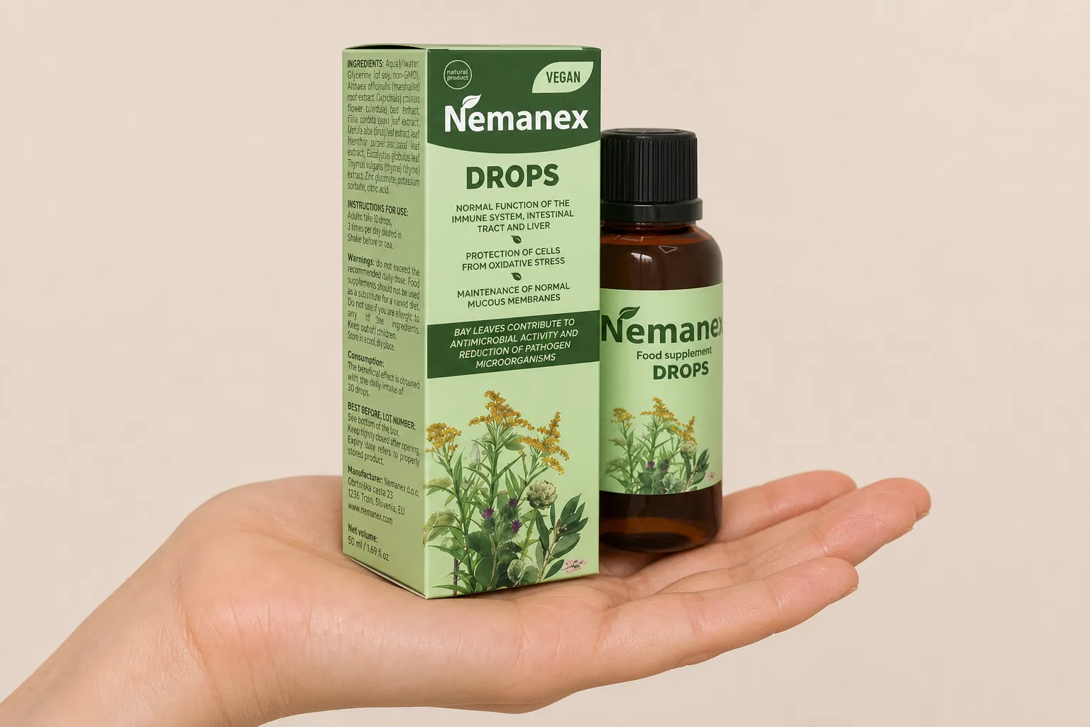 Nemanex Cystitis — le produit en main