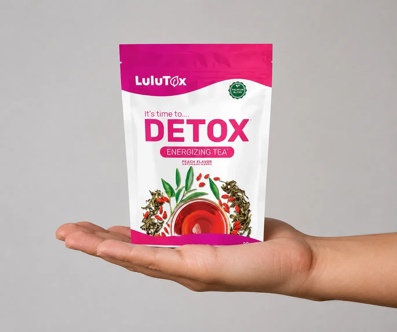 Lulutox Detox Tea HCTC — le produit en main