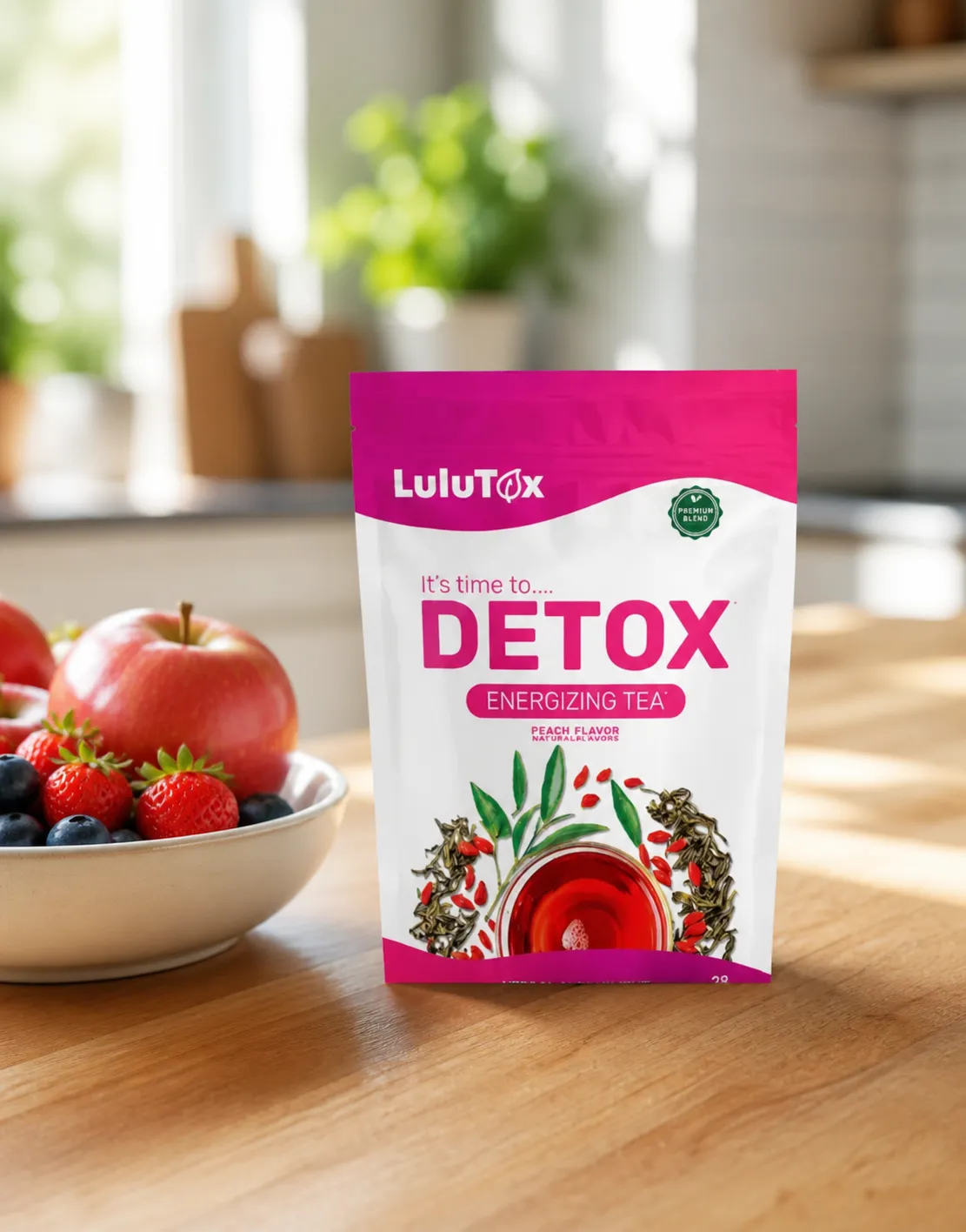 Lulutox Detox Tea — le produit au quotidien