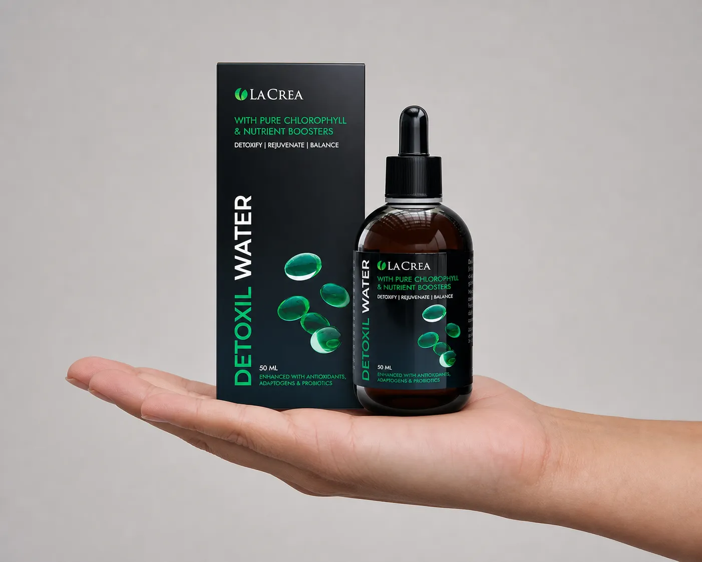 Detoxil Water gastro — le produit en main